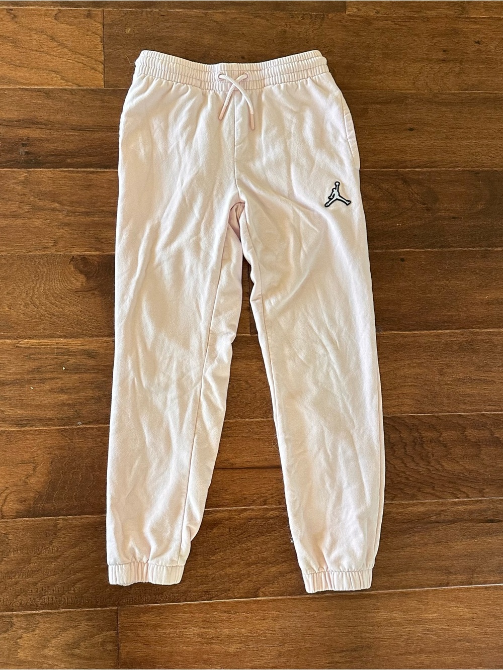 Air Jordan Light Pink Fleece Joggers with emb Logo